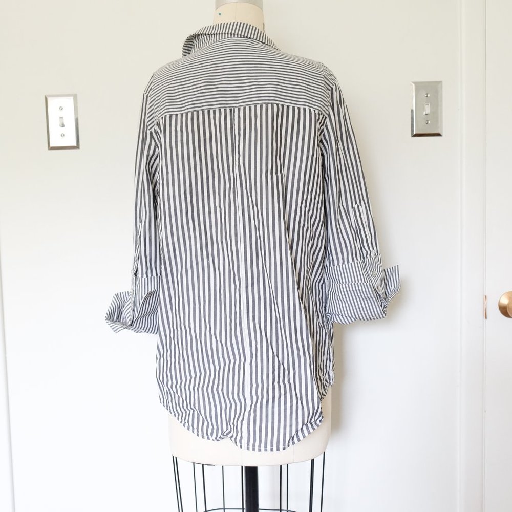 Suno Button Front Blouse Striped - image 3